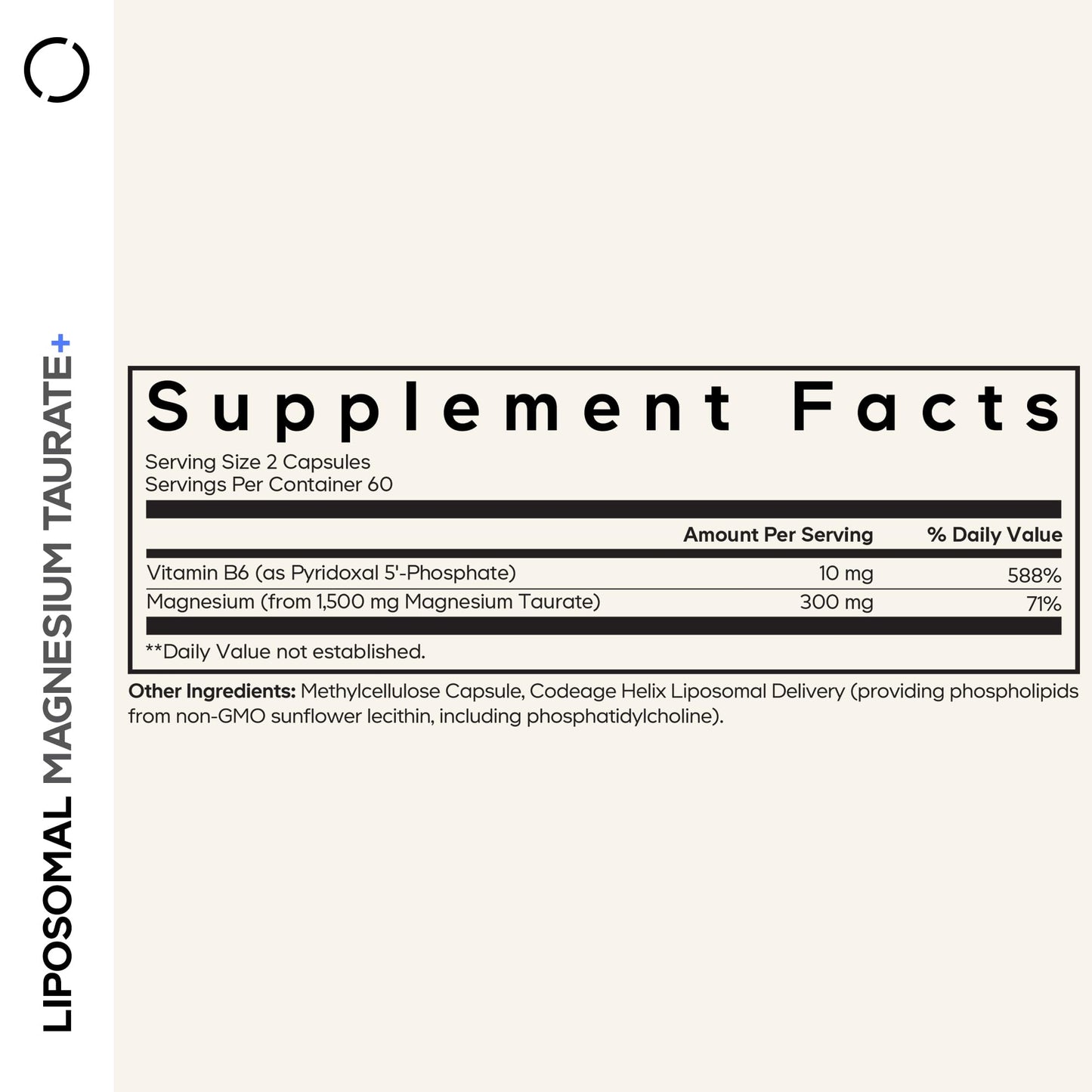 Codeage Liposomal Magnesium Taurate+ Supplement Capsules, 120 Capsules
