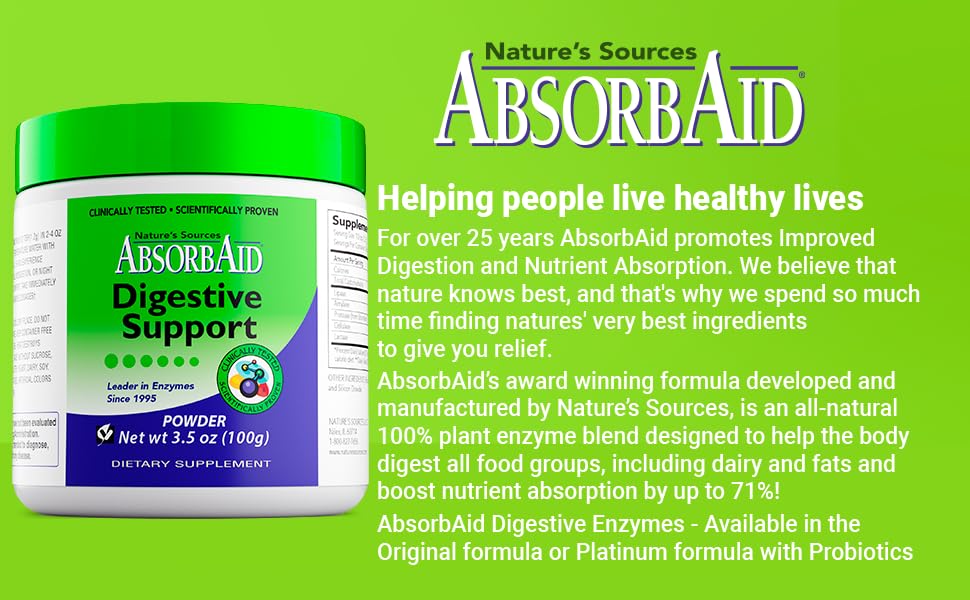 AbsorbAid Digestive Support Powder, 3.5 Ounce