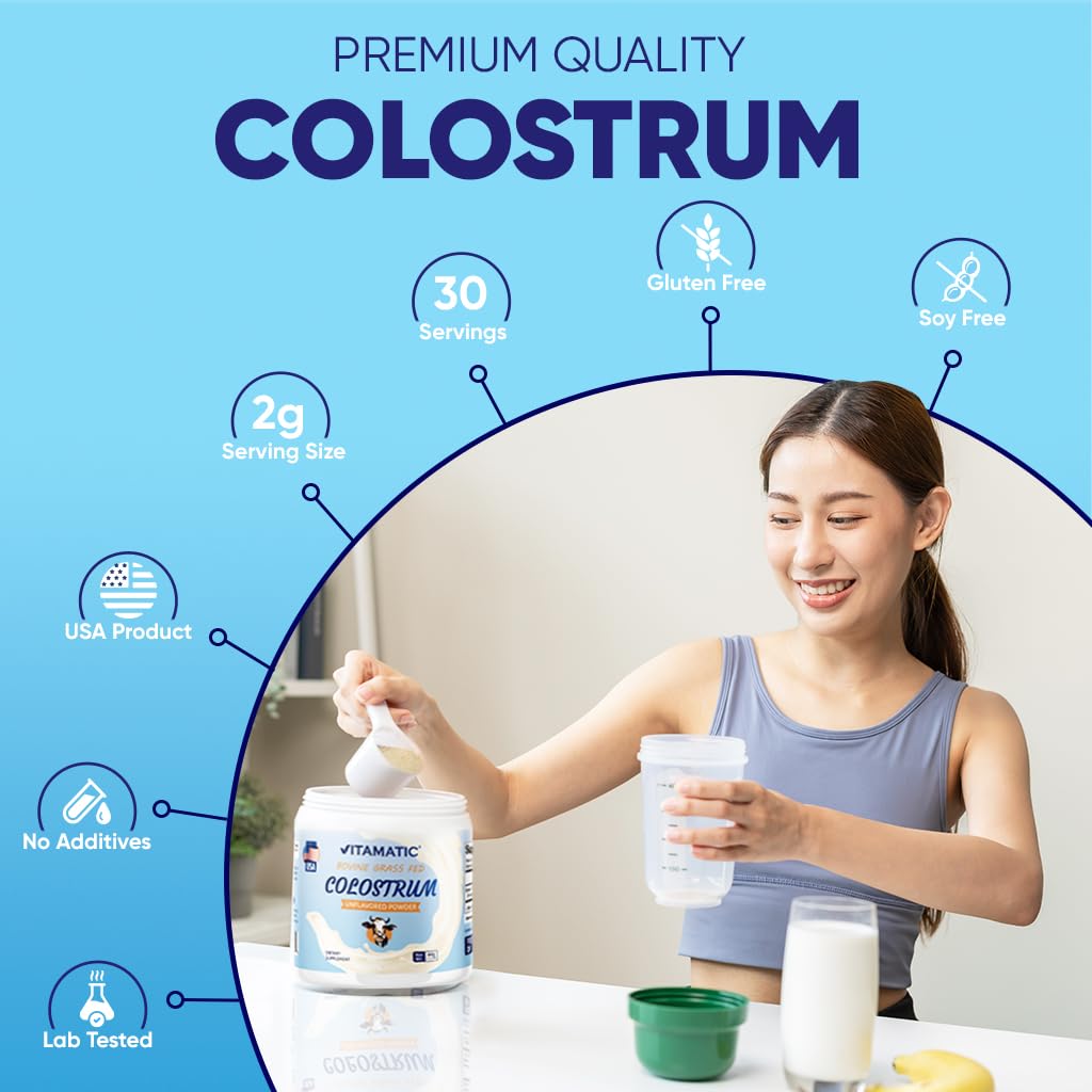 Vitamatic Bovine Colostrum 30% IgG Powder, 2.32 oz