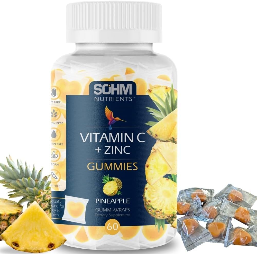 SOHM ADDS LIFE TO LIVES Vitamin C + Zinc Gummies, 60 Count