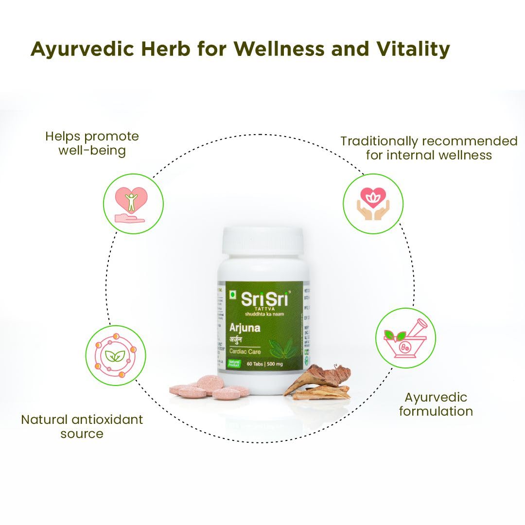 SRI SRI TATTVA Arjuna 500mg Tablet, 60 Tablets