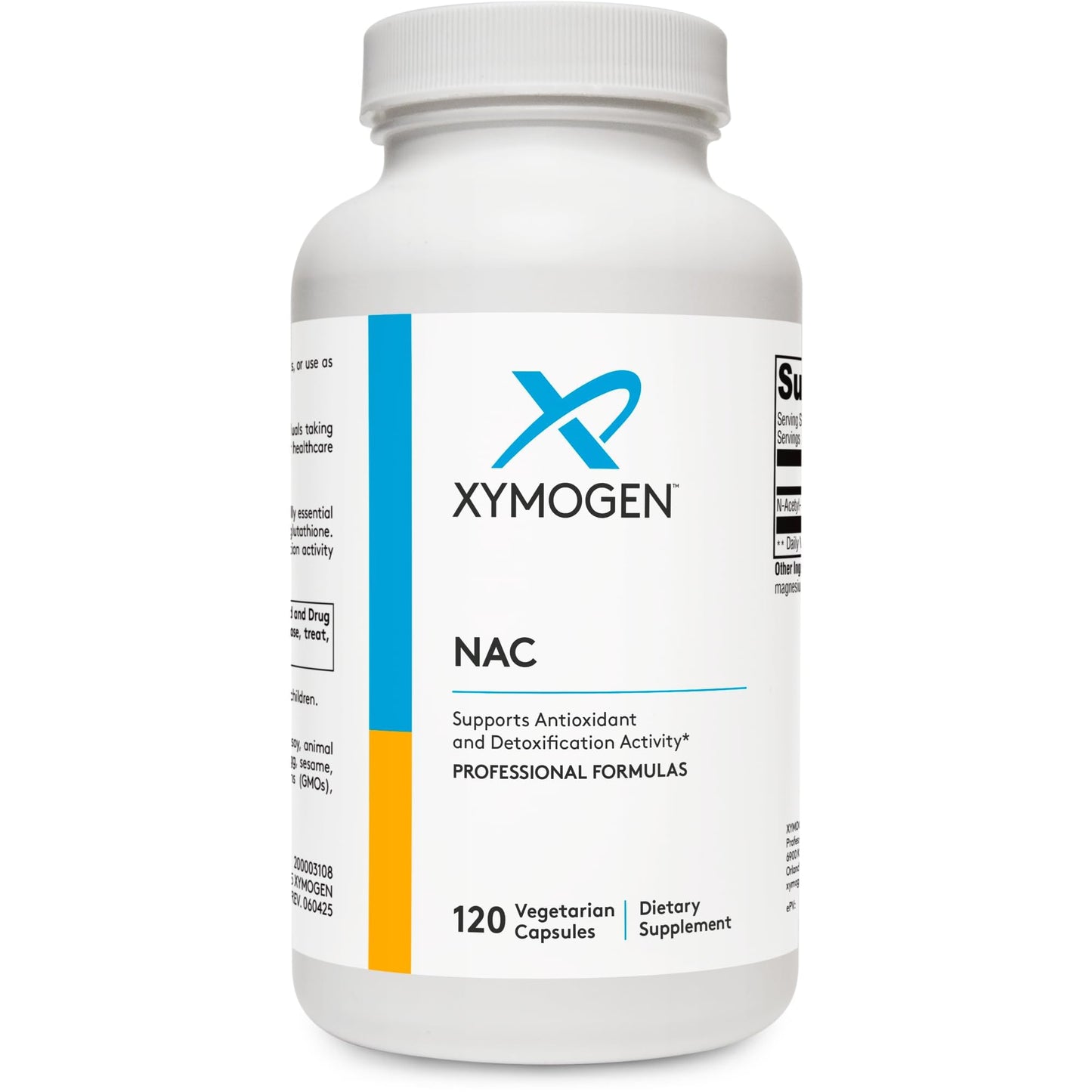XYMOGEN NAC 1200 mg N-Acetyl-Cysteine Capsules, 120 Count