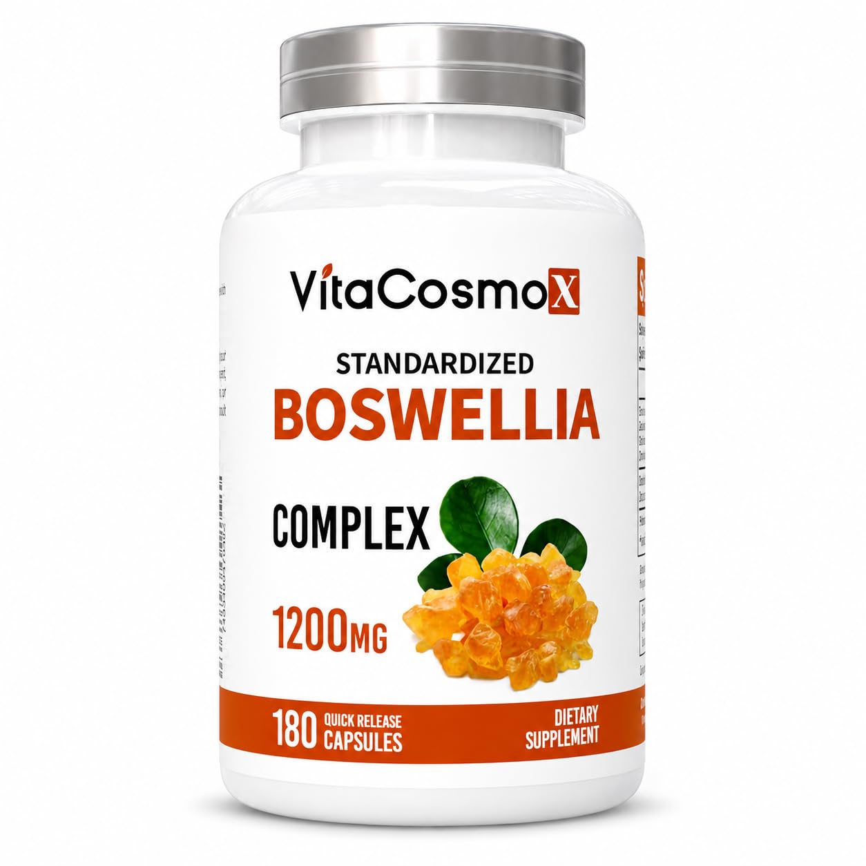 VitaCosmoX Boswellia Serrata Complex Capsules, 180 Count