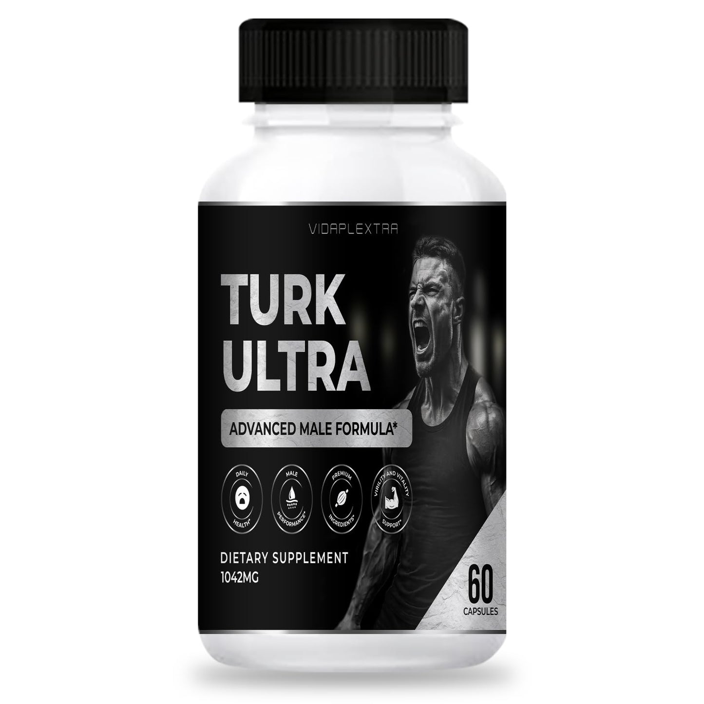 VIDAPLEXTRA Turk Ultra Mens Capsules, 60 Count