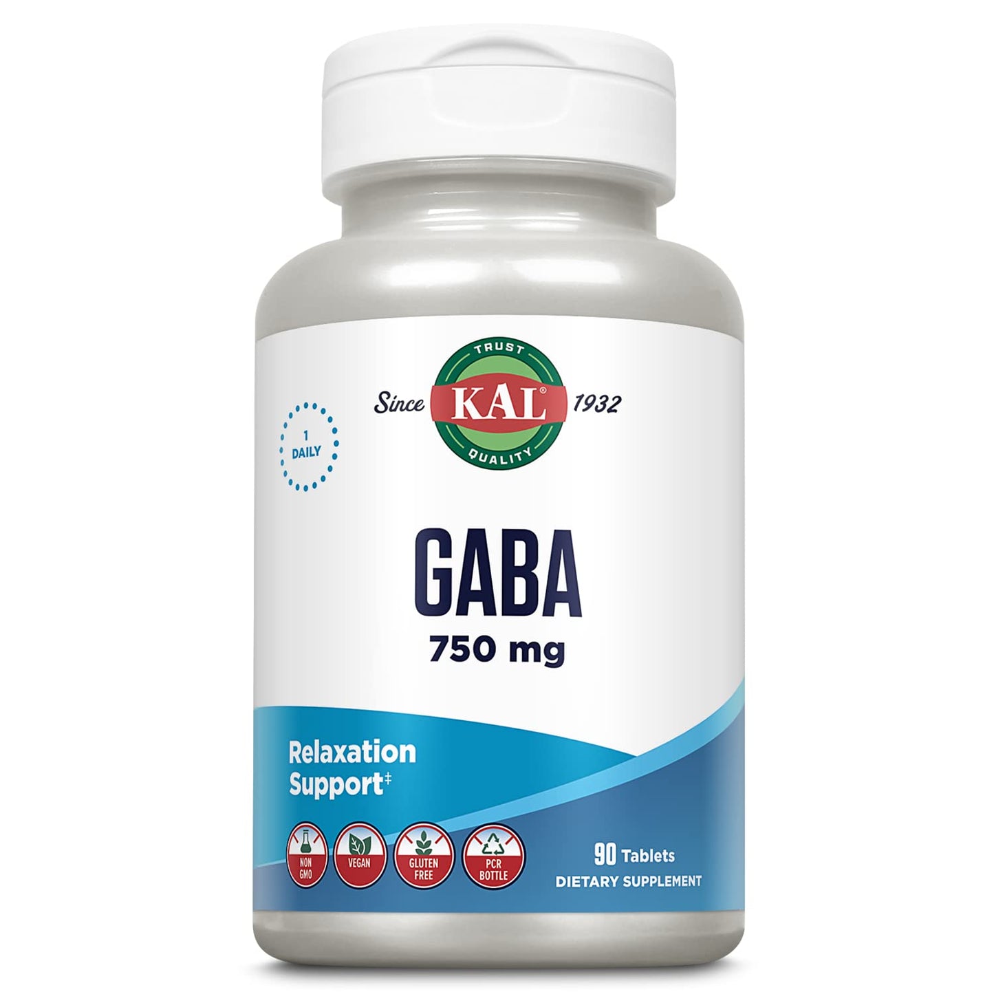 KAL GABA Supplement Tablets, 90 Tablets
