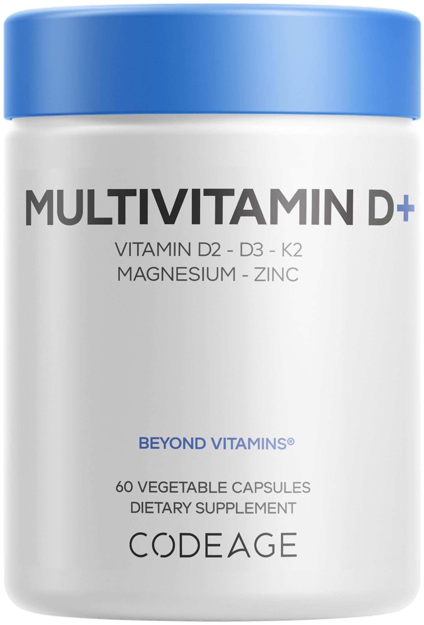 Codeage Multivitamin D with K2, Magnesium & Zinc 60 Capsules