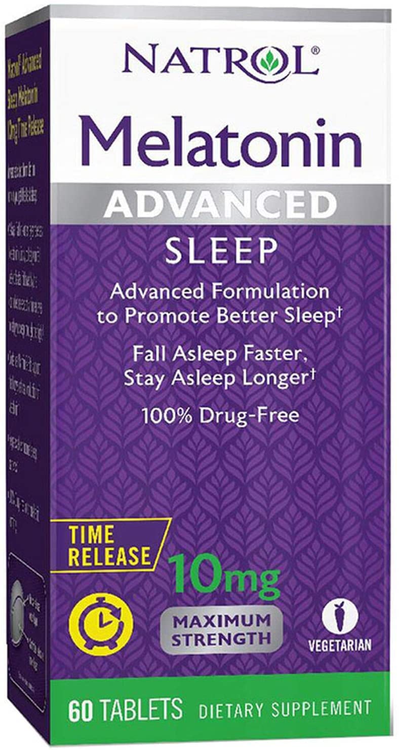 Natrol Advanced Sleep Melatonin Tablets, Maximum Strength 10 mg, 720 Tablets