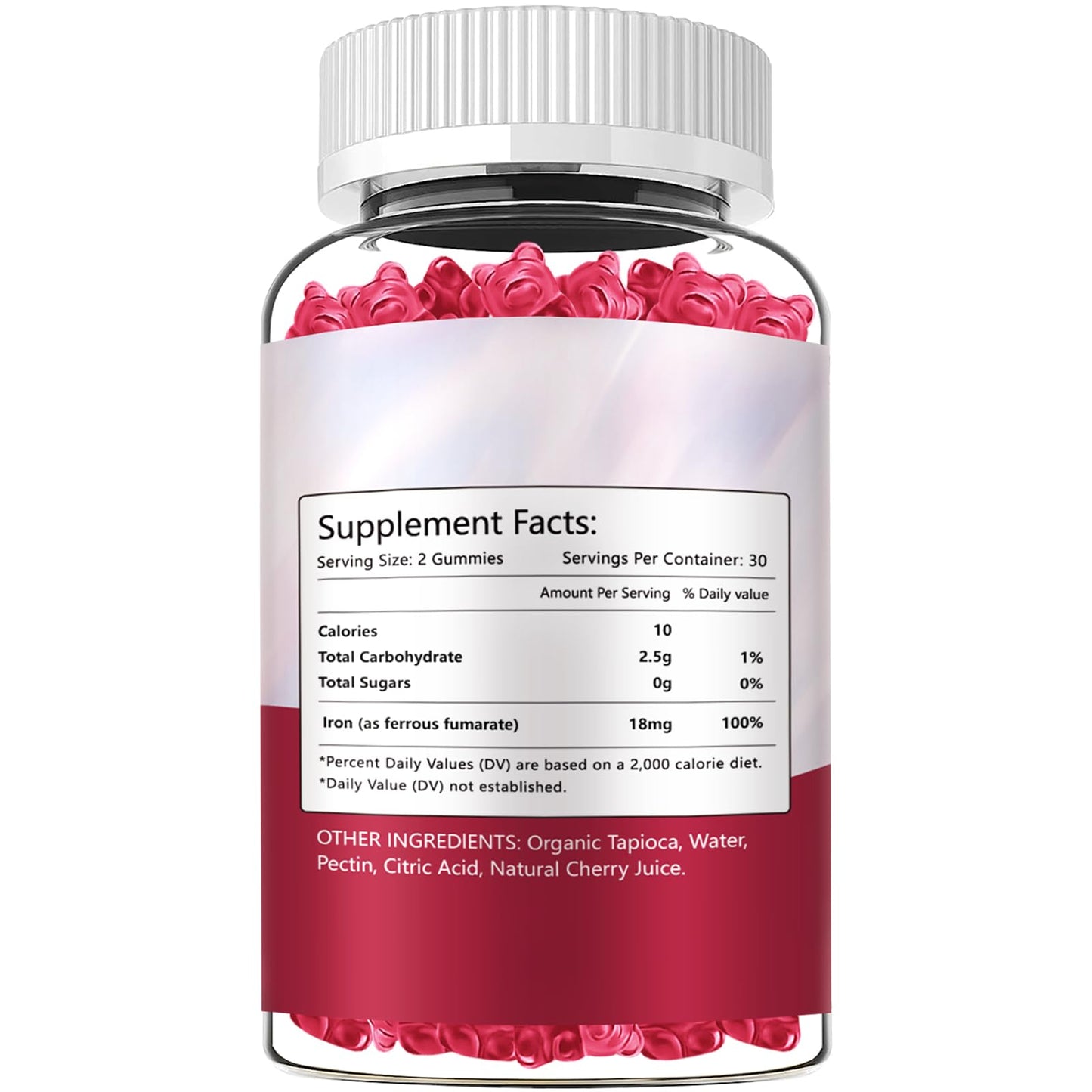Sijigood Vegan Iron Supplement for Women Gummy, 120 Count