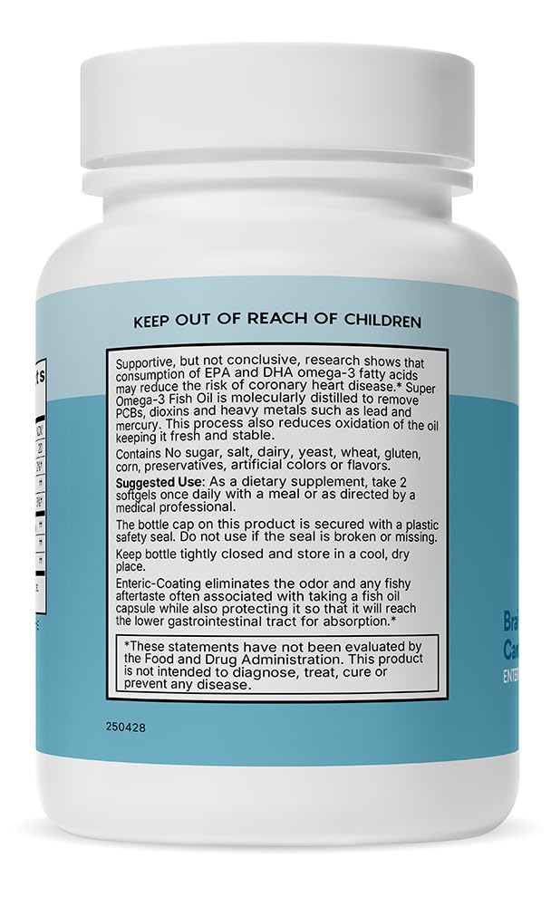 Natural Wellness Super Omega-3 Fish Oil Softgels 60 Count
