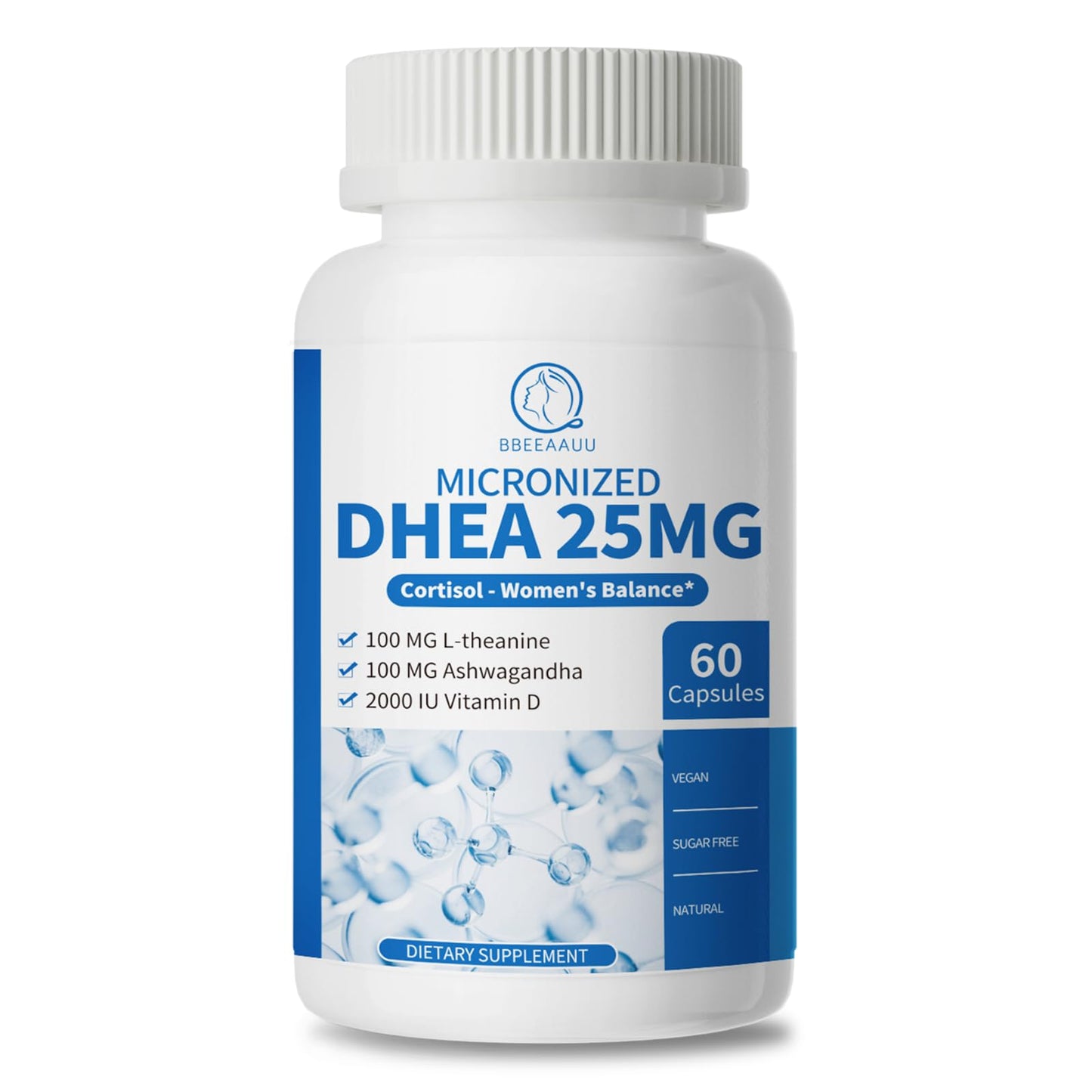 BBEEAAUU DHEA Supplement for Women 40+ and Men, 25mg Capsule - 120 Capsules