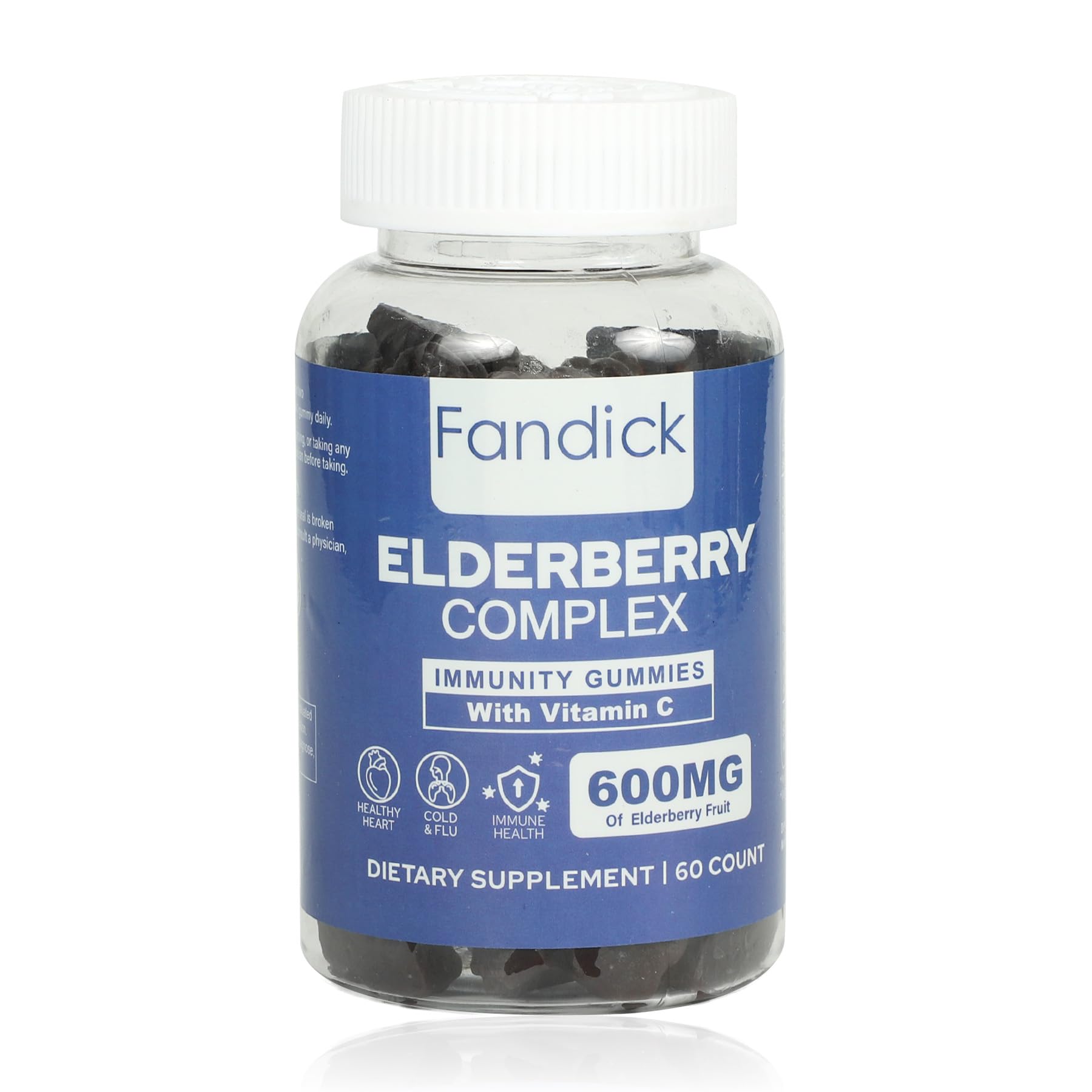 FANDICK Elderberry Fruit Extract Gummy, 60 Count
