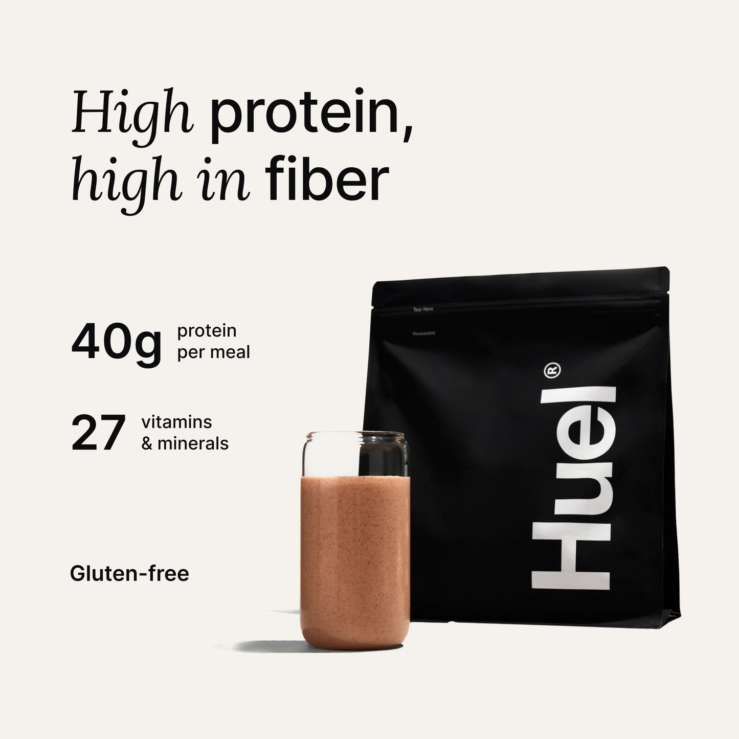 Huel Black Edition Chocolate Peanut Butter 40g Vegan Protein Powder, 54 Servings