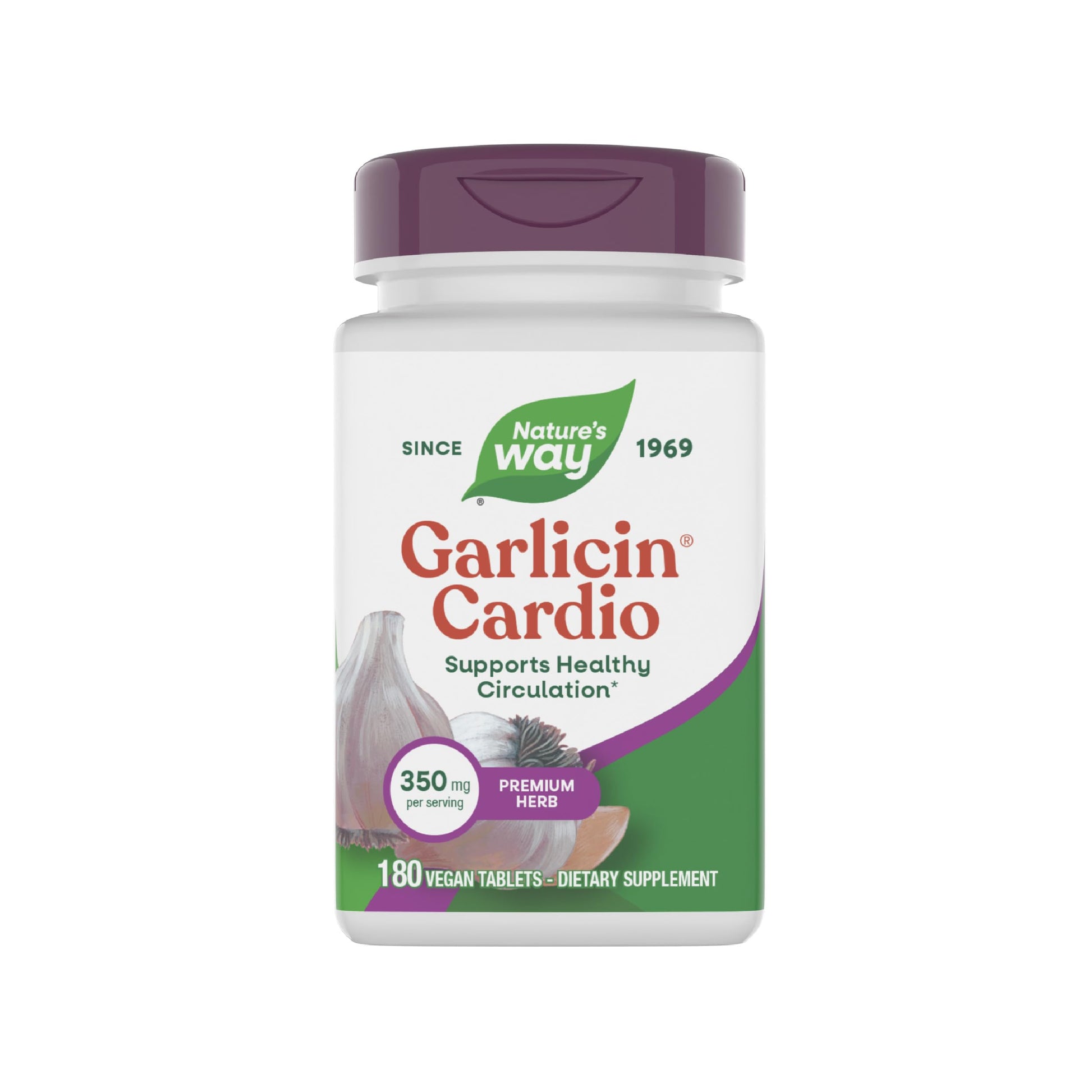 Nature's Way Garlicin Cardio Tablet, 180 Tablets