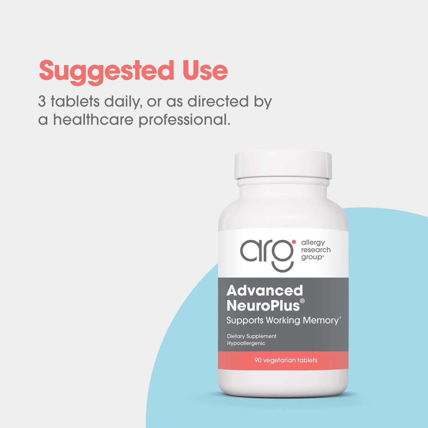 Allergy Research Group Advanced NeuroPlus for Brain Support, 90 Tablets