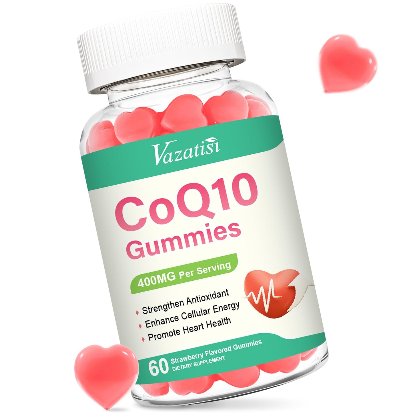 Vazatisi CoQ10 Gummies 400mg, 60 Count