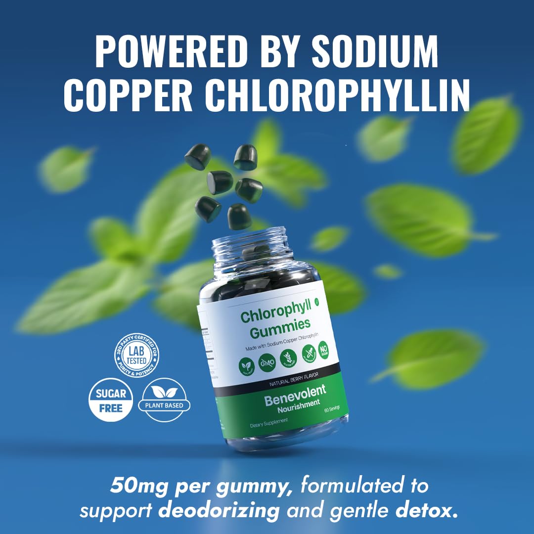 Benevolent Nourishment Chlorophyll Supplement Gummies 60 Count