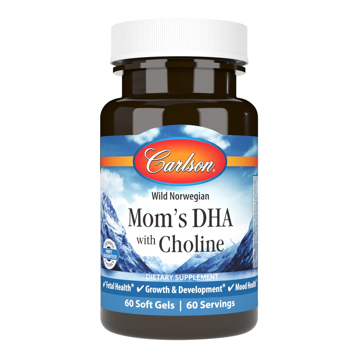 Carlson Mom's DHA with Choline Softgels, 60 Count
