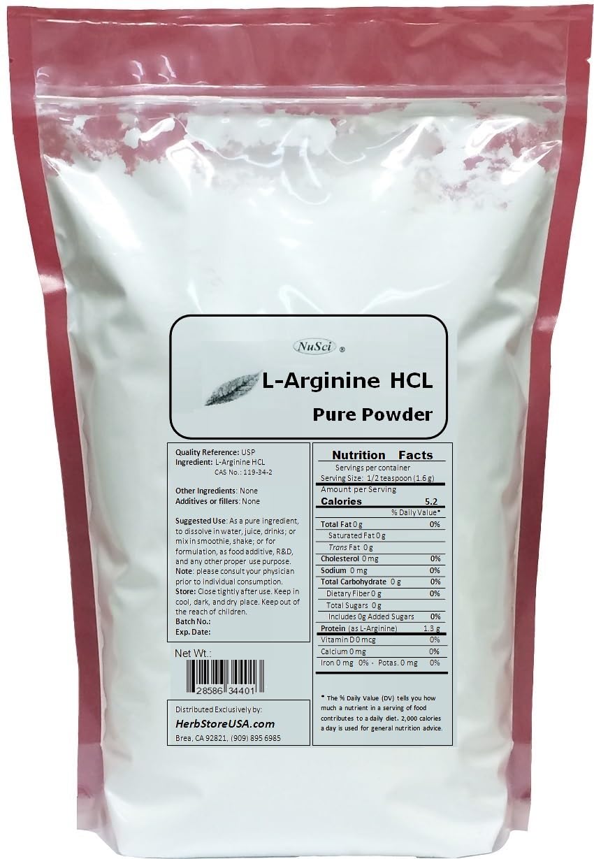 NuSci L-Arginine HCl Pure Powder 35.274 oz