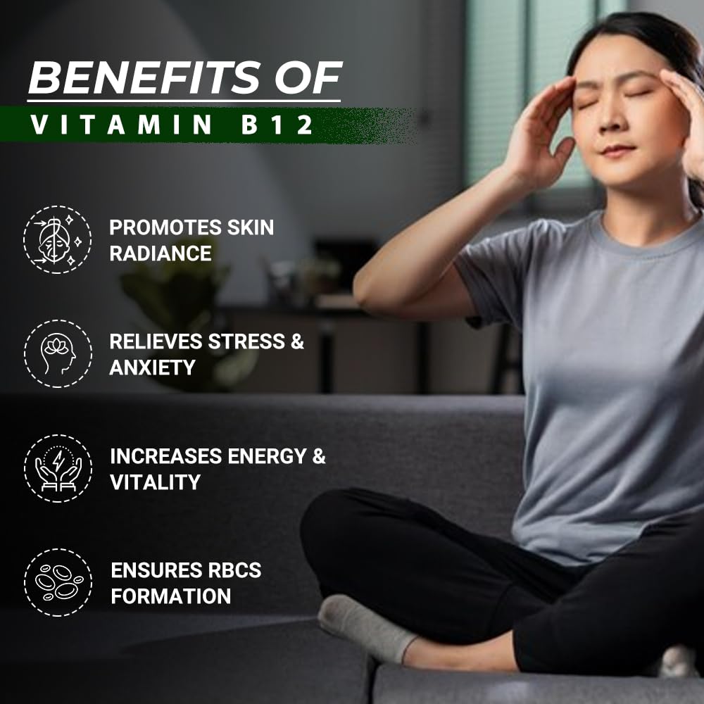 Divya Himalayan Vitamin B12 Methylcobalamin 1000 mcg Capsules, 60 Count
