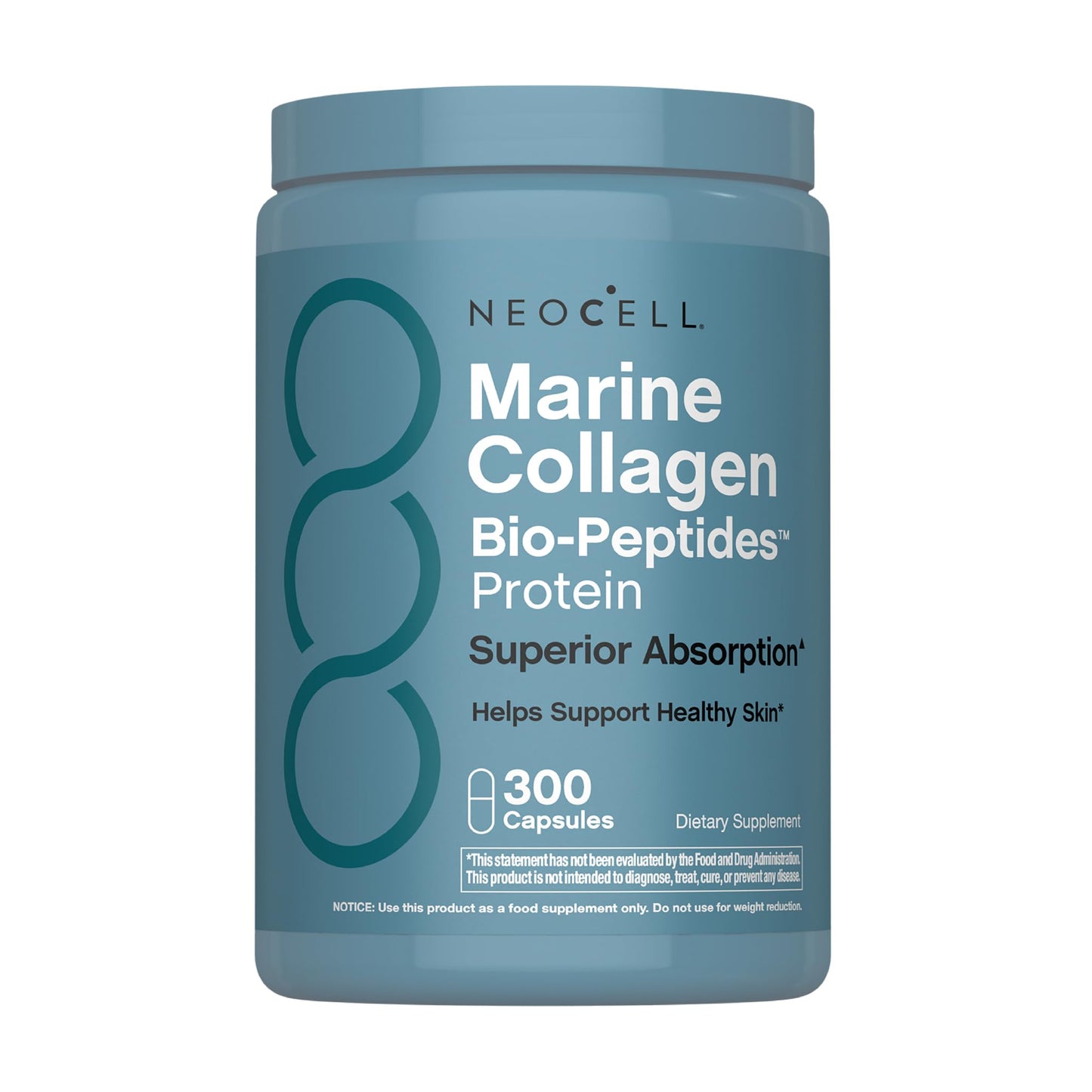 NeoCell Marine Collagen Peptides Capsules, 300 Count