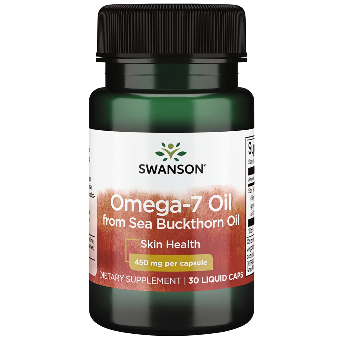 Swanson EFA Omega-7 Oil 450MG Capsules, 30 Count