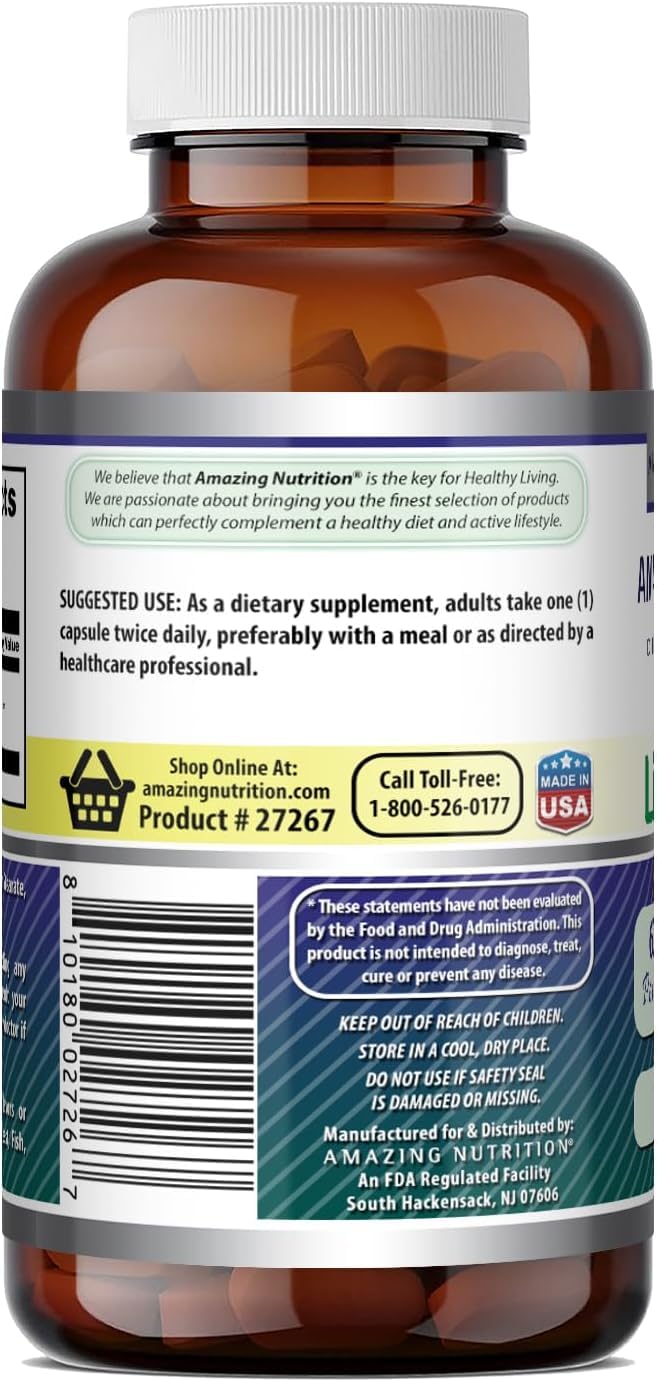 Amazing Nutrition Alpha Lipoic Acid Capsule 180 Count