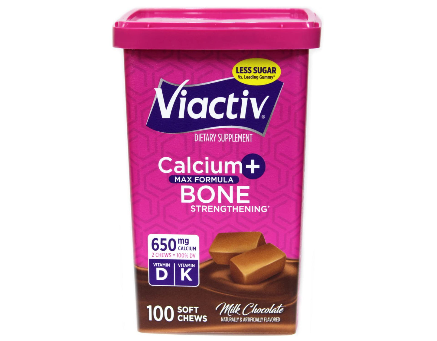 Viactiv Calcium Dietary Supplement Soft Chews plus D Milk Chocolate, 100 Soft Chews