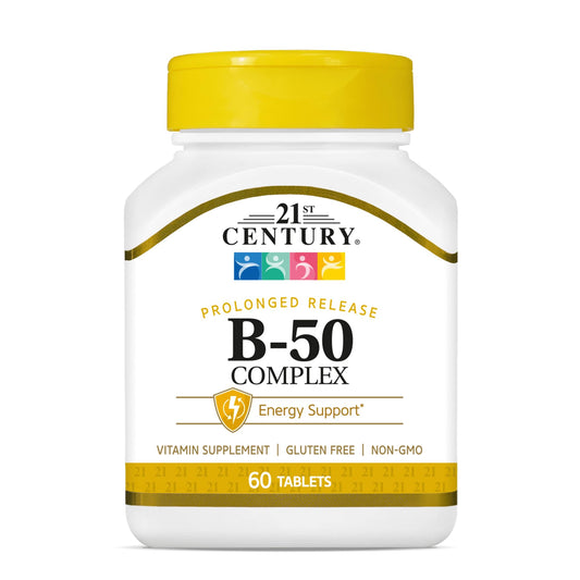 21st Century Complex B-50 Prolonged Release Tablets, 180 Tablets
