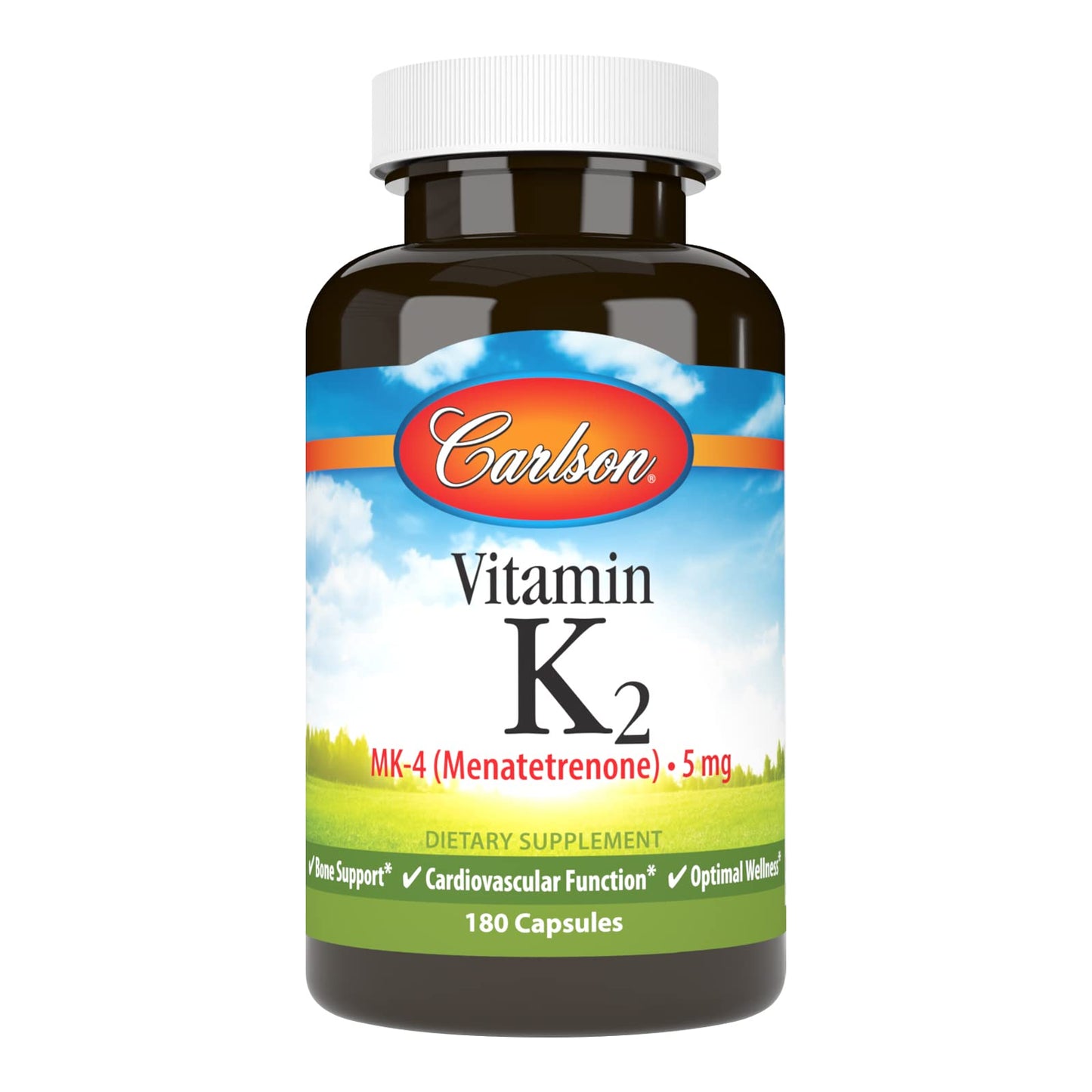 Carlson Vitamin K2 MK-4 (Menatetrenone), 5 mg Capsule, 180 Capsules