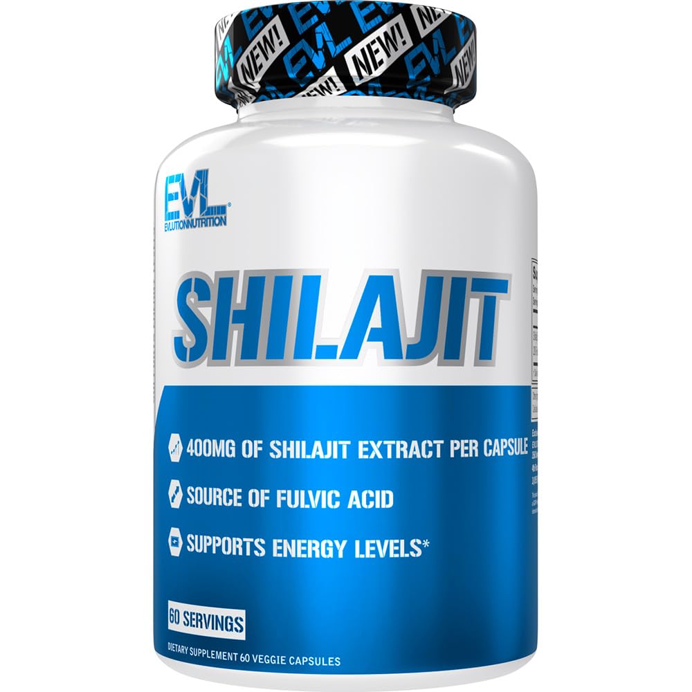 Evlution Shilajit 400mg Shilajit Extract Capsules, 60 Count