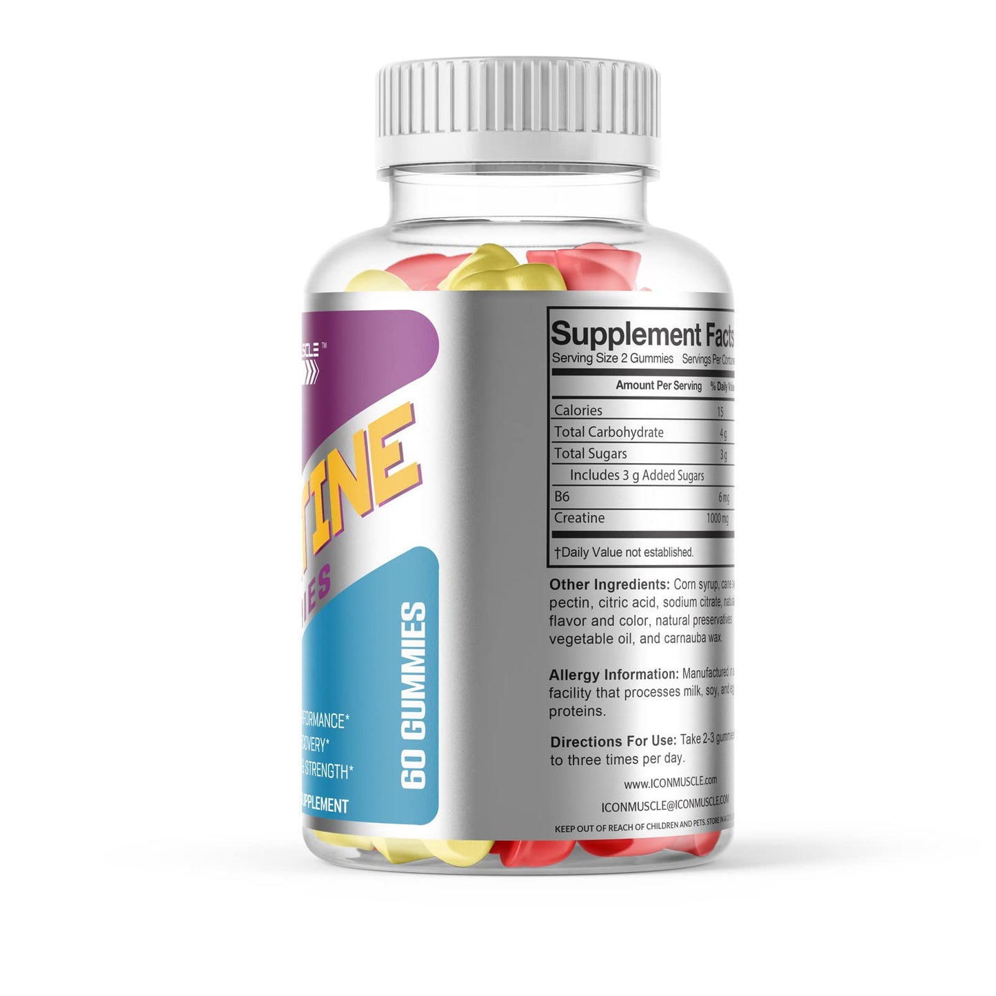 Icon Muscle Creatine Gummies 60 Count