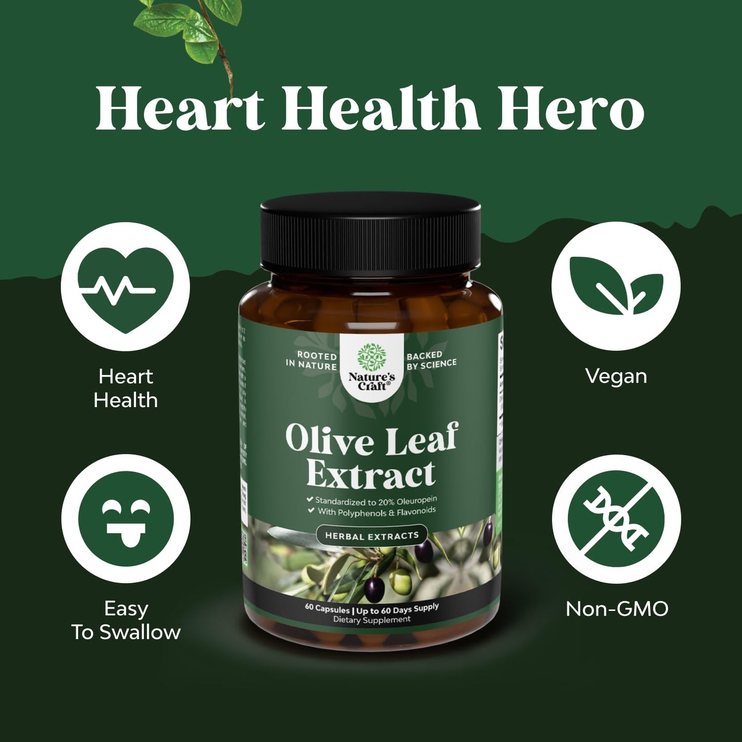 Natures Craft Olive Leaf Extract Capsules 60 Capsules