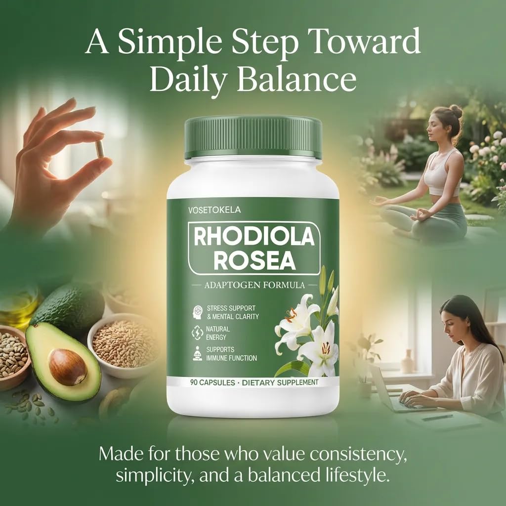 VOSETOKELA Rhodiola Rosea Capsules 90 Count