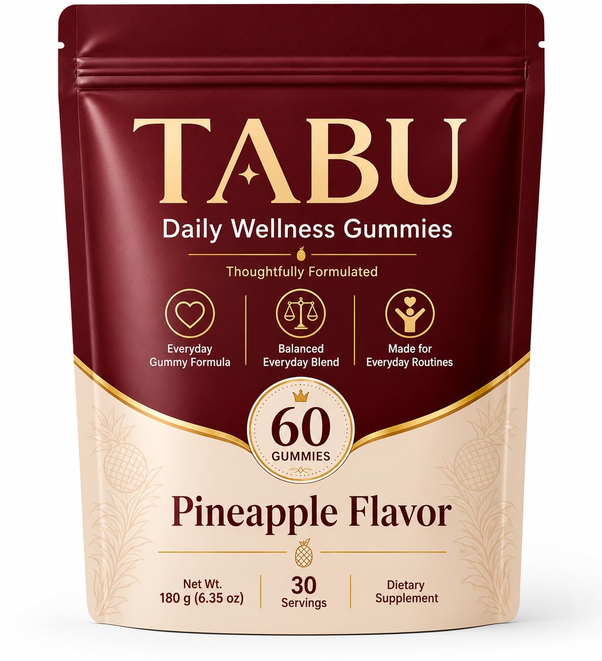 Flowsupply Tabu Gummies for Woman, 60 Count