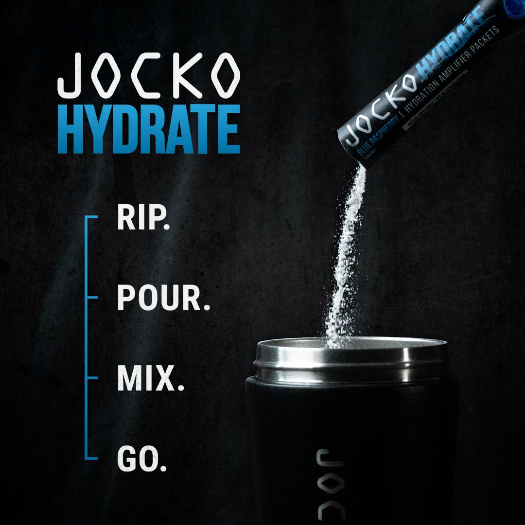 Jocko Fuel Hydrate Electrolytes Powder, 16 Packets, Blue Raspberry