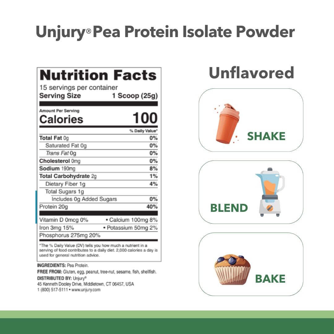 Unjury Planted Vegan Pea Protein Powder 17.6 oz
