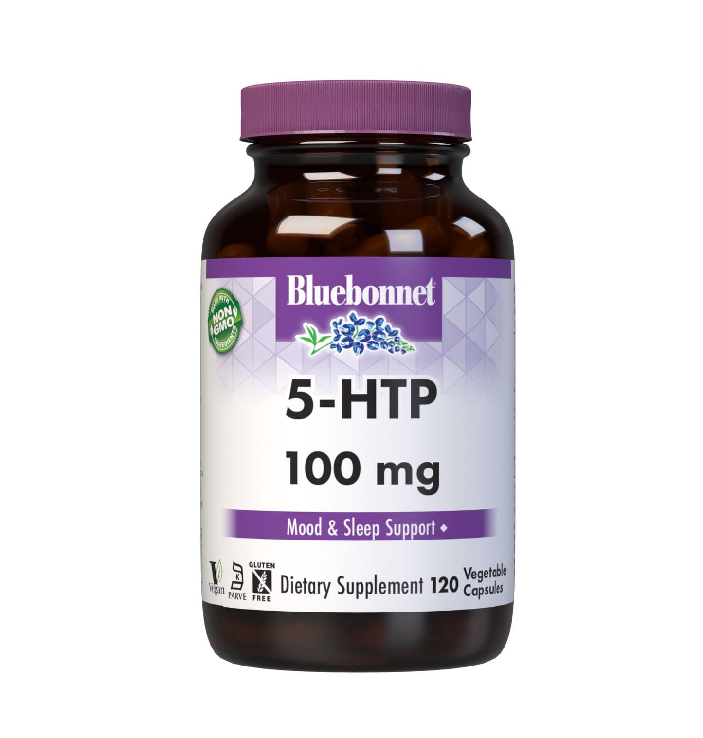 BlueBonnet 5-HTP(Hydroxytrypophan) 100mg Capsule, 120 Capsules
