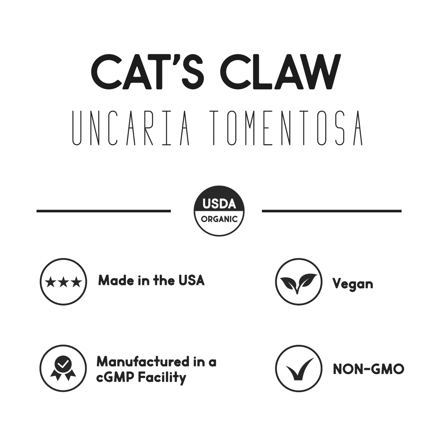 Primal Health Foods Organic Cat's Claw 1000 mg Capsule, 120 Count