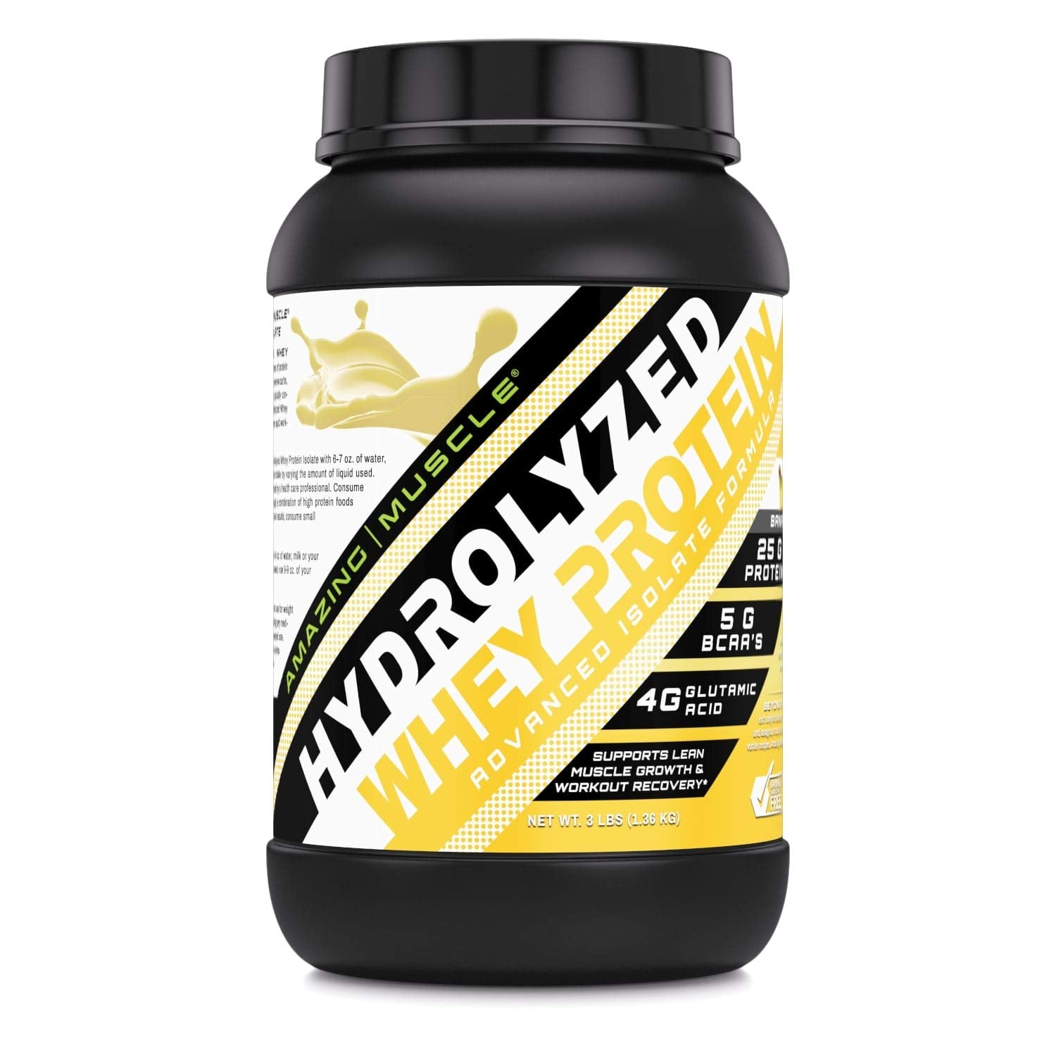 Amazing Muscle Hydrolyzed Whey Protein Isolate Powder, 1 Pack