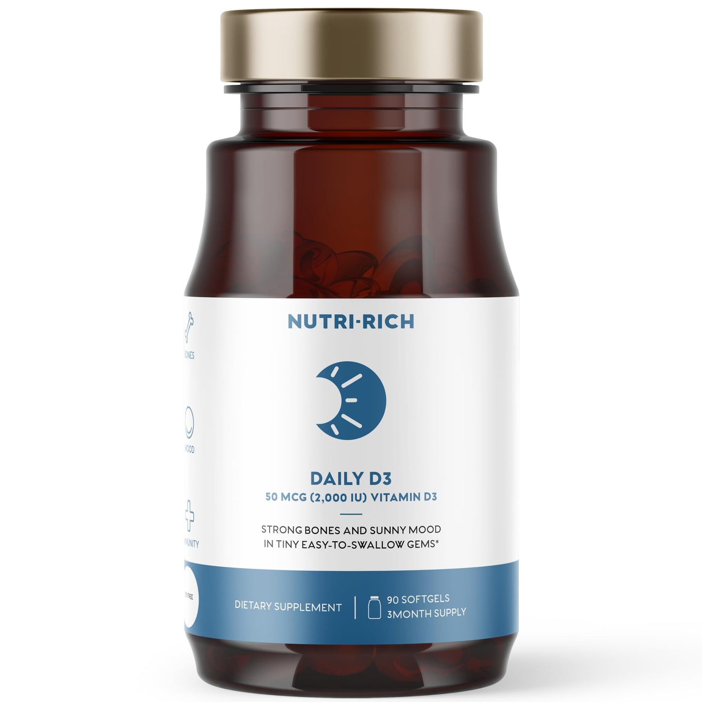 Nutri-Rich Vitamin D3 Softgels 2000 IU (50 mcg) 90 Count