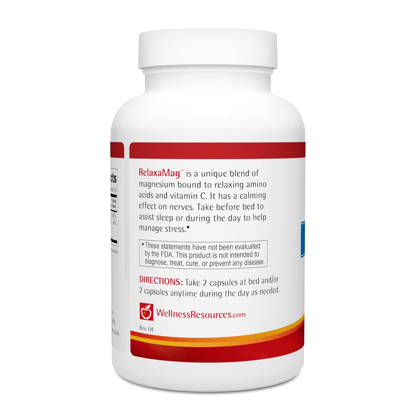 Wellness Resources RelaxaMag Magnesium Glycinate Capsules, 100 Capsules