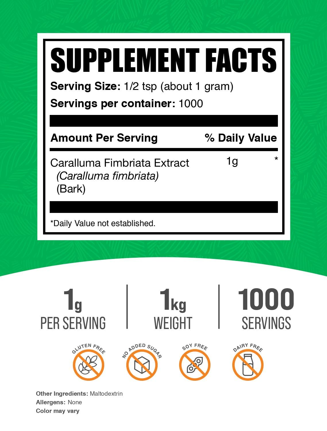 BulkSupplements Caralluma Fimbriata Extract Powder, 35.3 Ounce