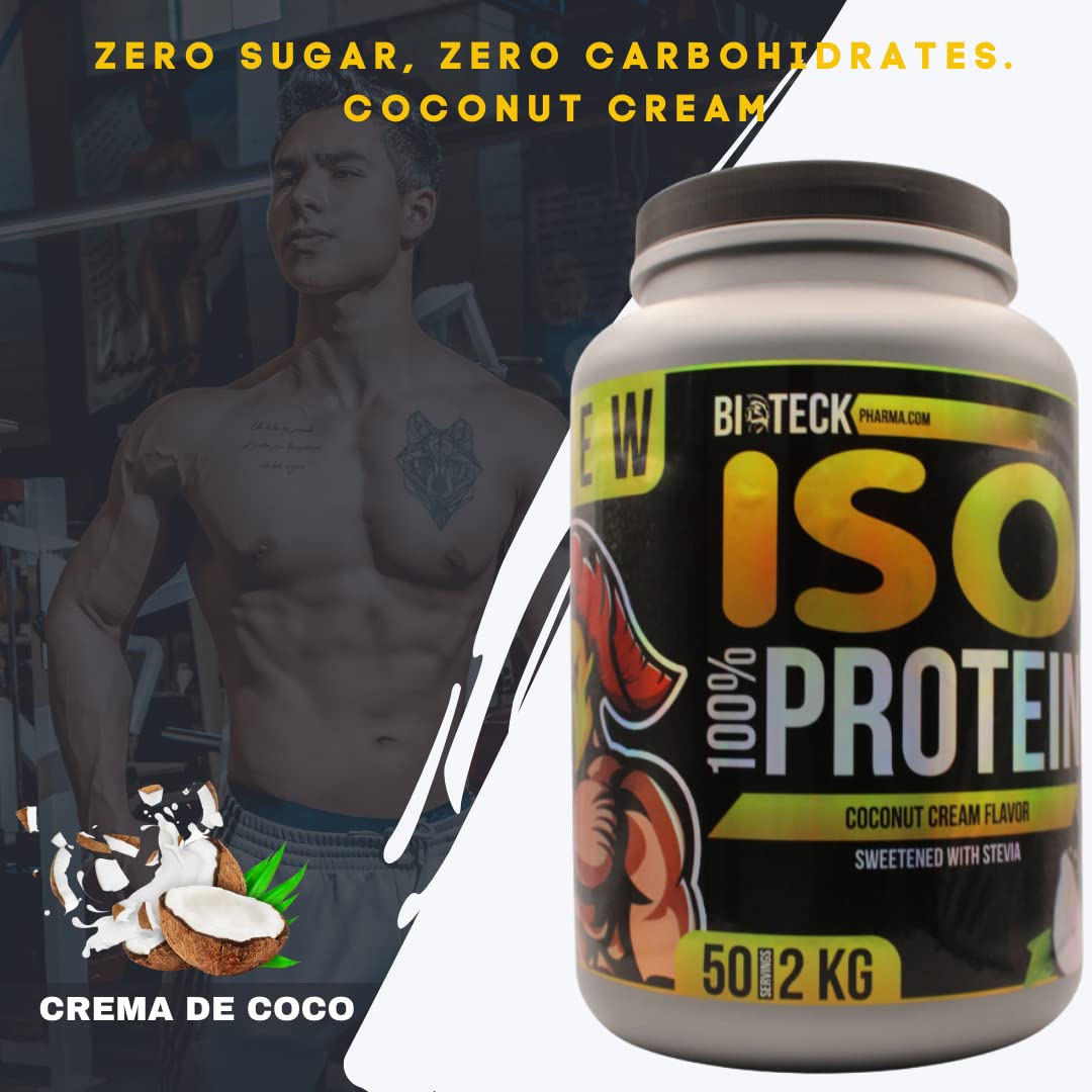 BIOTECKPHARMA ISO Protein Coconut Cream Flavor Protein Powder, 2KG