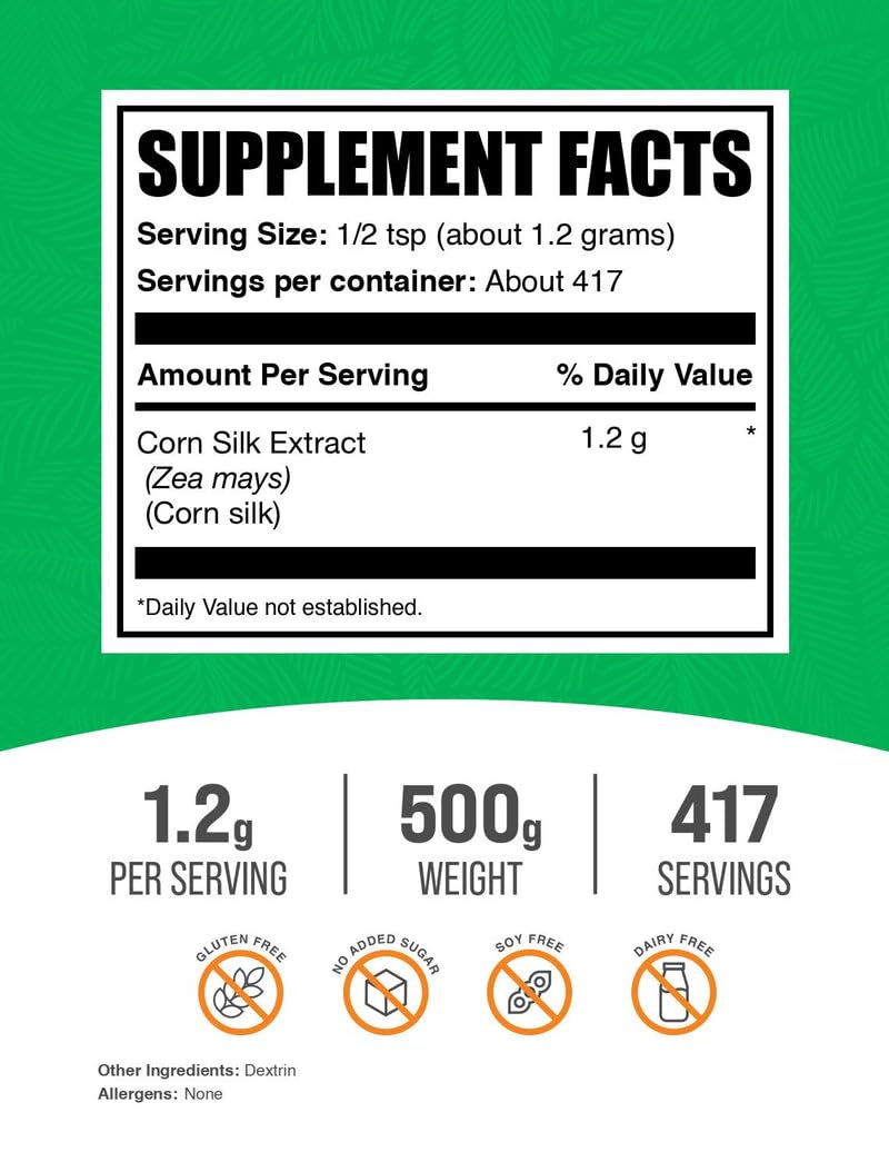 BulkSupplements Corn Silk Extract Powder 17.64 oz