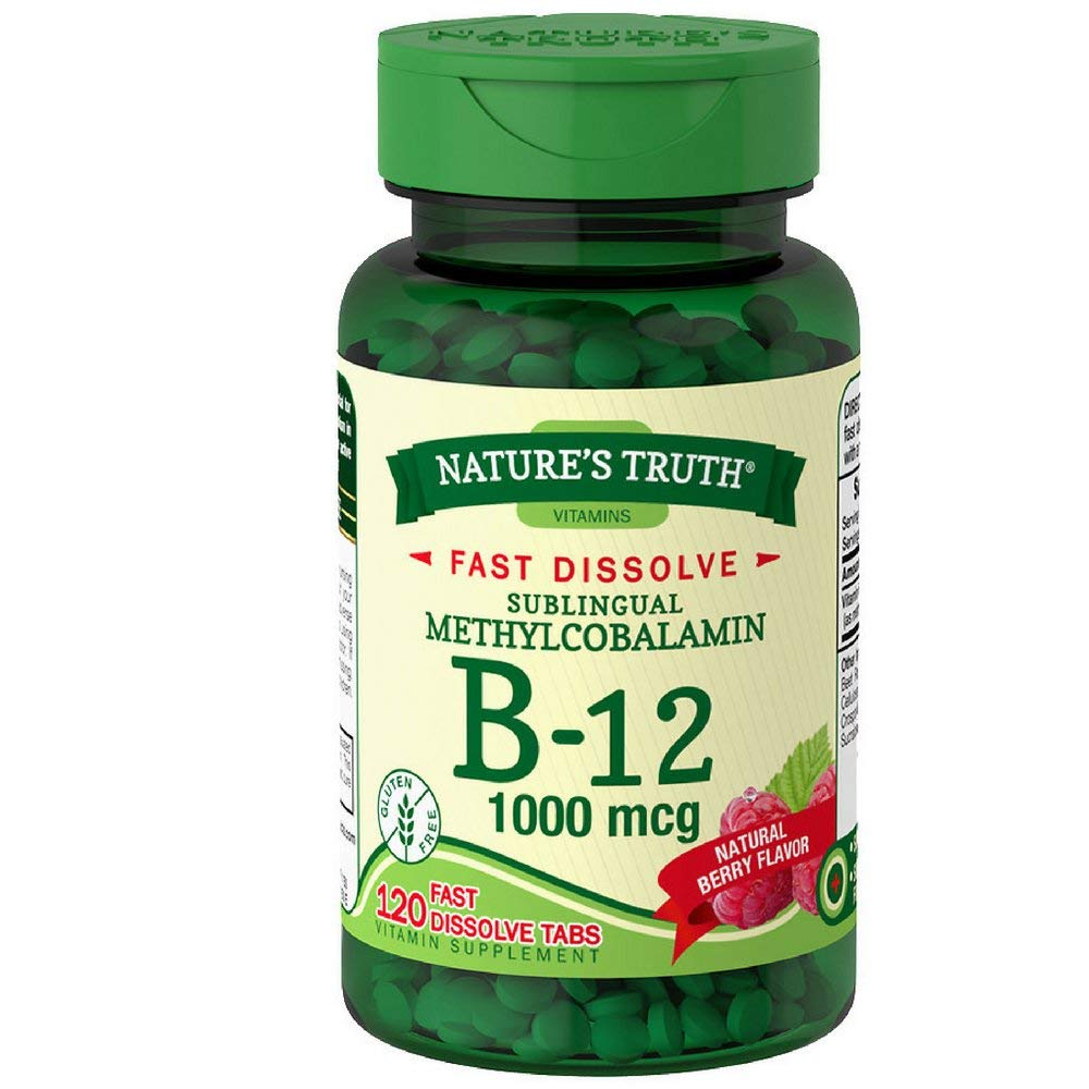 Nature's Truth Vitamin B-12 1000 mcg Fast Dissolve Tablets, 240 Tablets