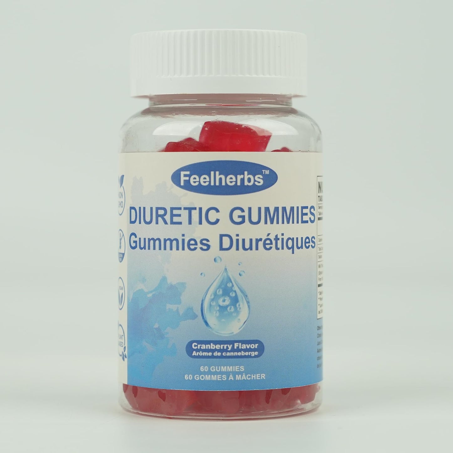 Feelherbs Natural Diuretic Gummies, 60 Count