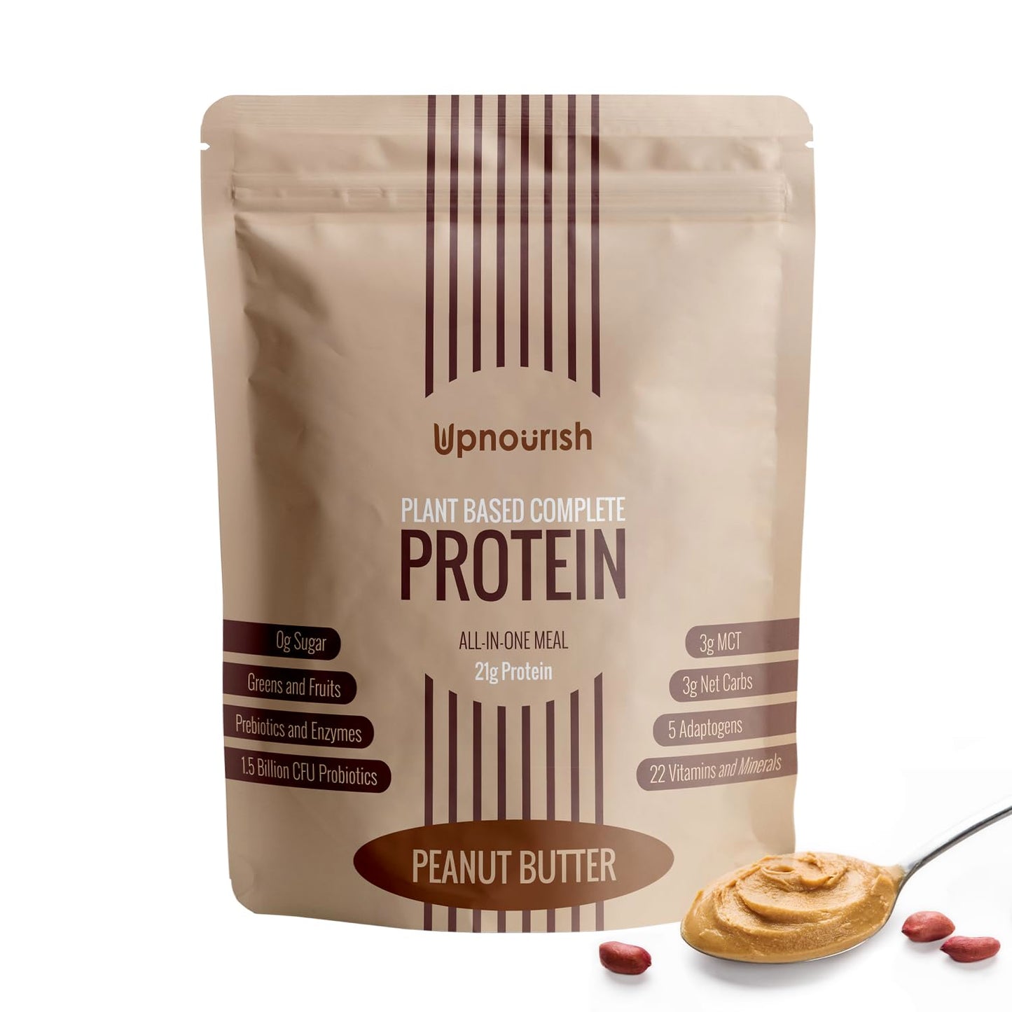 UpNourish Peanut Butter Vegan Protein Powder 22.24 Ounce