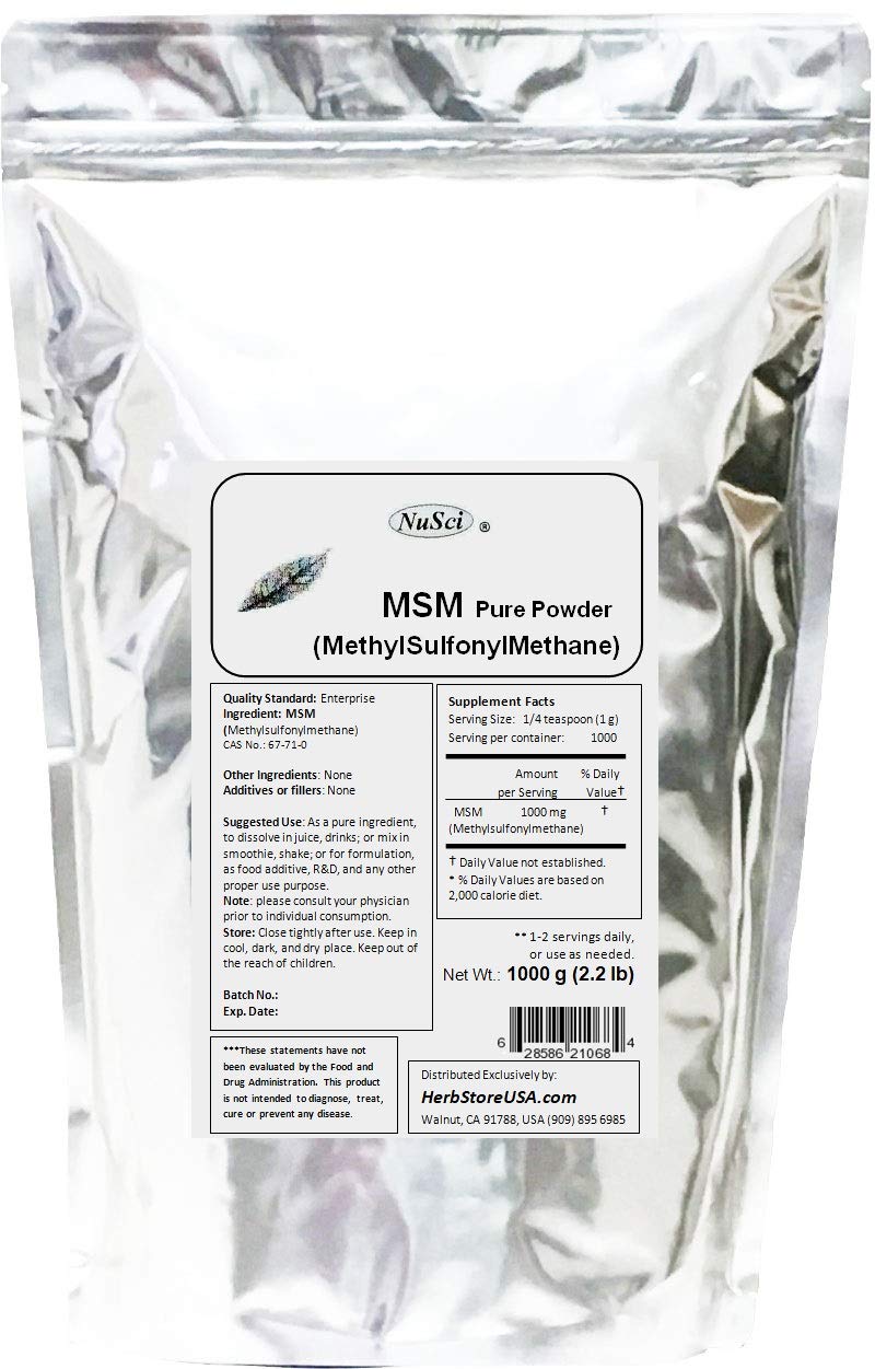 NuSci MSM (Methylsulfonylmethane) Pure Powder 35.7 oz