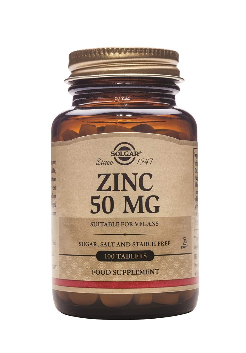 Solgar Vitamin C 1000 mg, 100 Vegetable Capsules and Zinc 50 mg, 100 Tablets