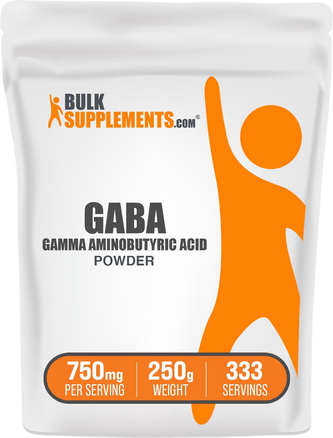 BulkSupplements GABA Powder - Gamma Aminobutyric Acid, 8.82 Ounce